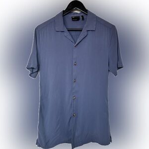 ASOS blue button up short sleeve